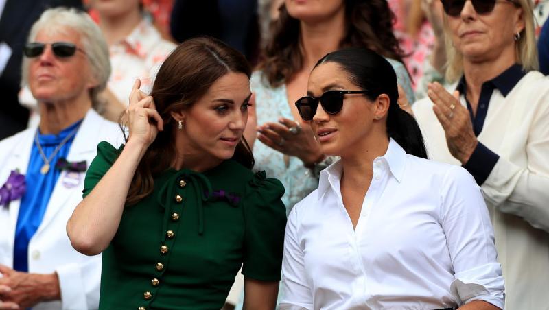 Herzogin Kate und Herzogin Meghan im Sommer 2019 in Wimbleton.