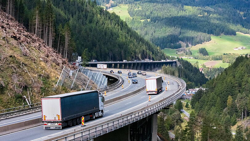 Die Luegbrücke an der Brennerautobahn.