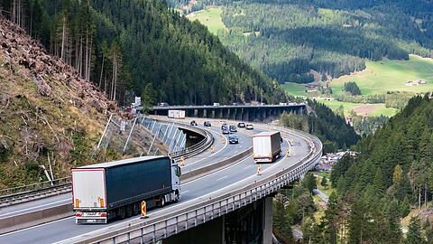 Die Luegbrücke an der Brennerautobahn.