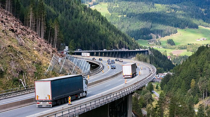 Die Luegbrücke an der Brennerautobahn.