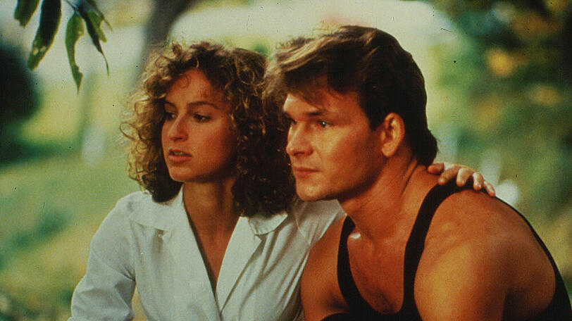 Patrick Swayze als Johnny Castle mit seinem "Baby", gespielt von Jennifer Grey.