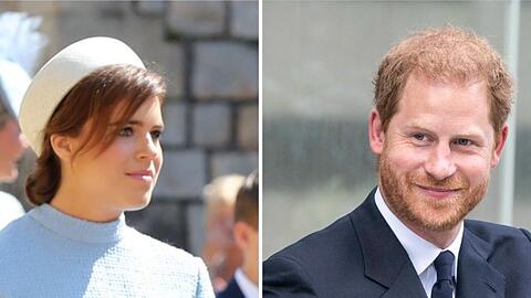 Prinzessin Eugenie und Prinz Harry haben sich live den Super Bowl angesehen.