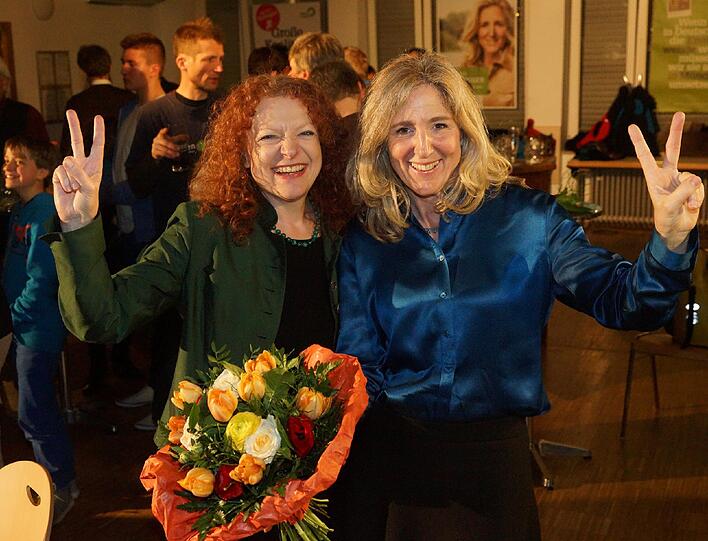 Vor Ort als erstes ein Bild zusammen mit Margarete Bause.