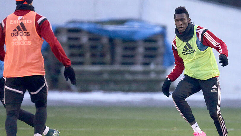 Bakery Jatta während eines Porbetrainings beim Hamburger SV. Bakery Jatta während eines Porbetrainings beim Hamburger SV.