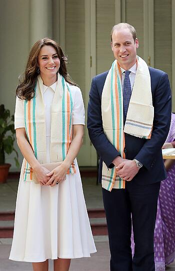 Herzogin Kate und Prinz William bei ihrer siebentätigen Tour durch Indien