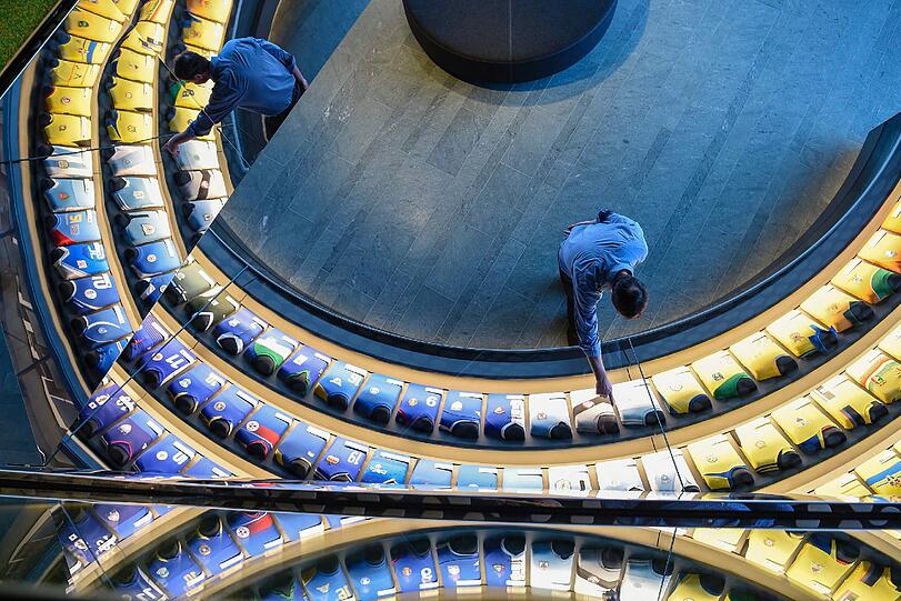Blick ins noch nicht eröffnete FIFA-Museum in Zürich. Es wird seine Pforten im ersten Quartal dieses Jahres öffnen.