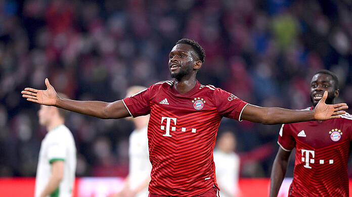 Tanguy Nianzou erzielte gegen Union Berlin sein erstes Tor für den FC Bayern.