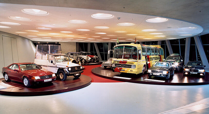 Ausstellungsstück: Heute steht das erste Papamobil von Mercedes, der 230 G, im Stuttgarter Mercedes-Benz Museum.