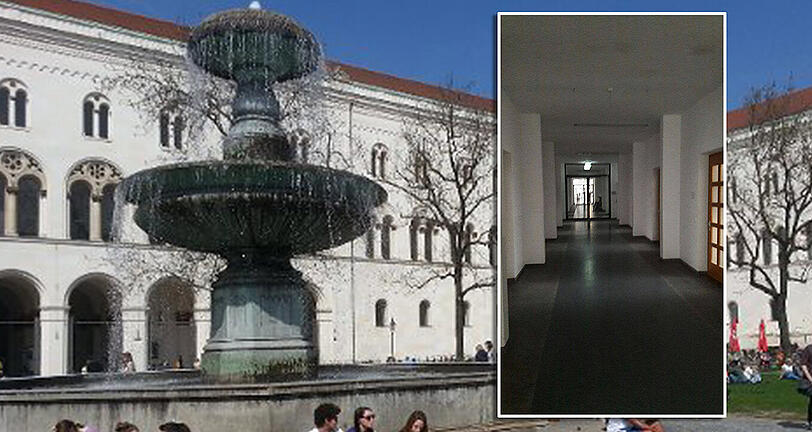Dunkle Gänge am Dienstag in der LMU. Der Hochschulbetrieb war wegen einem Stromausfall nur eingeschränkt möglich.