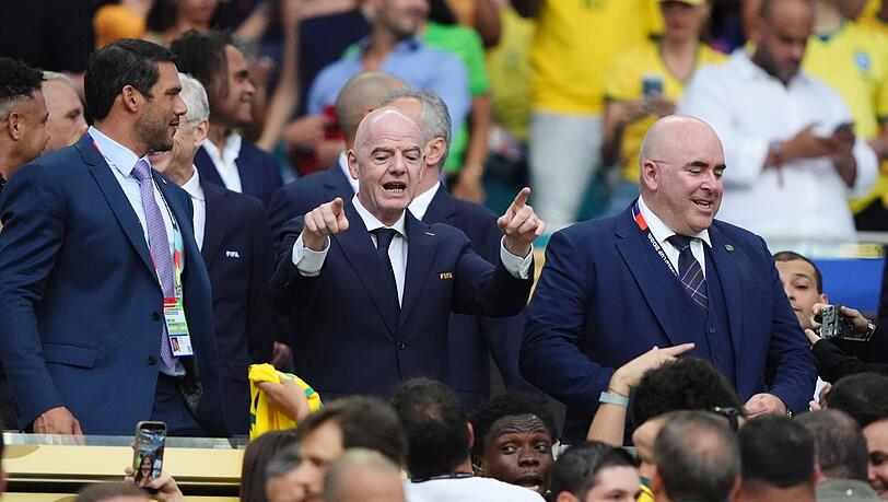 Infantino zelebriert seine Besuche bei den WM-Spielen. (Archivibild) Infantino zelebriert seine Besuche bei den WM-Spielen. (Archivibild)