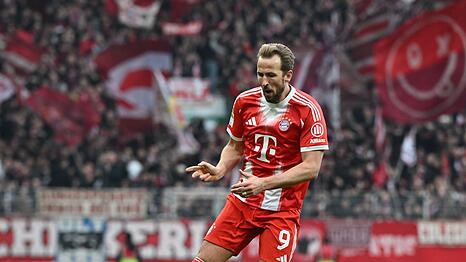 Jubelt &uuml;ber sein 500. Karrieretor: Harry Kane von Bayern M&uuml;nchen.