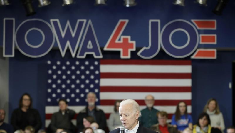 Joe Biden, ehemaliger Vizepräsident unter Barack Obama und Bewerber auf die demokratische Präsidentschaftskandidatur, beim Wahlkampf in Iowa. Joe Biden, ehemaliger Vizepräsident unter Barack Obama und Bewerber auf die demokratische Präsidentschaftskandidatur, beim Wahlkampf in Iowa.