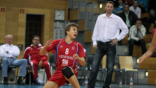 Tapfer: Hachings slowakischer Zuspieler Branislav Skladany spielte im Halbfinale trotz Verletzung weiter. Tapfer: Hachings slowakischer Zuspieler Branislav Skladany spielte im Halbfinale trotz Verletzung weiter.