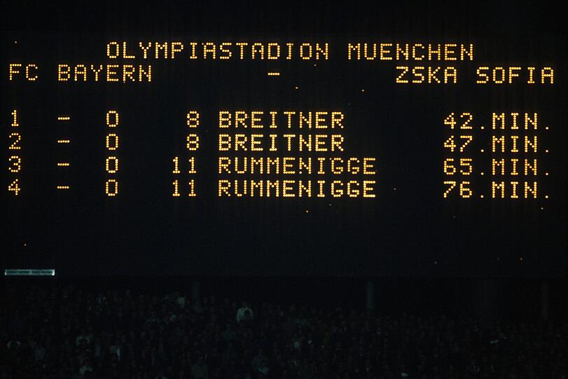 Zweimal Breitner, zweimal Rummenigge: 1981/82 verlieren die Bayern gegen ZSKA Sofia das Halbfinal-Hinspiel mit 3:4, Breitner und Rummenigge sorgen mit ihren Toren dann für ein klares 4:0 im Rückspiel. Der Weg der Bayern führt in dieser Saison bis ins Finale, dort unterliegt man gegen Aston Villa mit 0:1.