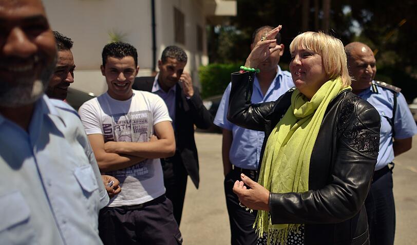 Grünen-Chefin Claudia Roth in Libyen - die Bilder.