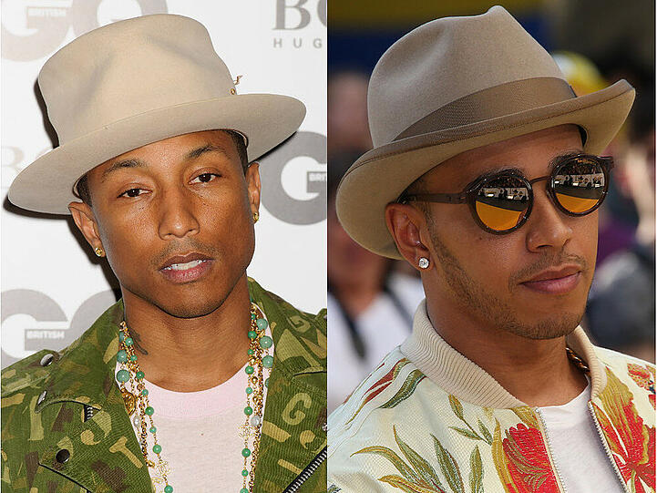 Pharrell Williams ist in Sachen Fashion das Vorbild von Rennfahrer Lewis Hamilton