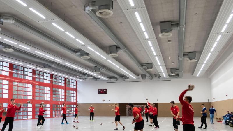 Die deutsche Handball-Nationalmannschaft beim Training in Barsinghausen. Die deutsche Handball-Nationalmannschaft beim Training in Barsinghausen.