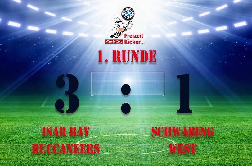 Die Isar Bay Buccaneers gewinnen mit 3:1.
