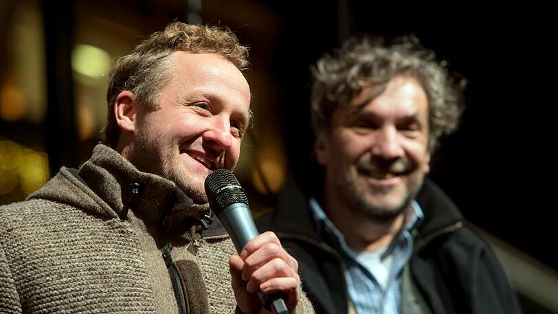 Auch der Schauspieler Maximilian Brückner sprach auf der Bühne.