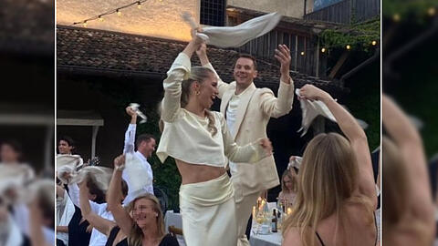 Hoch die Tassen: Anika und Manuel Neuer am Vorabend des kirchlichen Jaworts