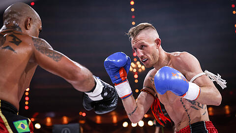 Kickboxer Pascal Schroth (r.) tritt bei  Steko's Fight Night in München an.