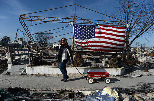 Der Hurrikan Sandy fegte über die amerikanische Ostküste und richtete Milliardenschäden an.