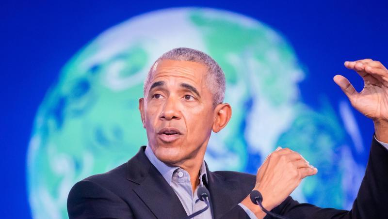 Ex-US-Präsident Barack Obama bei der UN-Klimakonferenz in Glasgow.