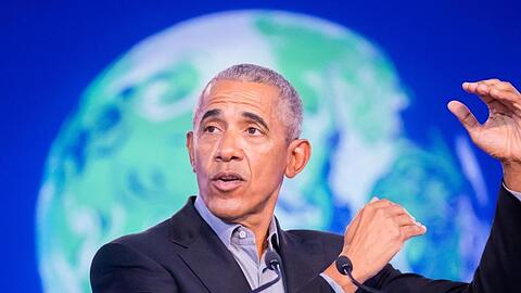 Ex-US-Präsident Barack Obama bei der UN-Klimakonferenz in Glasgow.