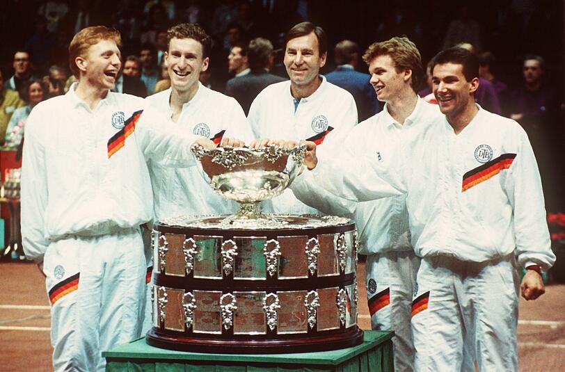 Der Davis-Cup-Sieg mit dem deutschen Team 1988.