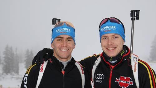 Freuen sich auf die Reise nach Vancouver: Michael Greis (links) und sein Kollege Andi Birnbacher. Freuen sich auf die Reise nach Vancouver: Michael Greis (links) und sein Kollege Andi Birnbacher.