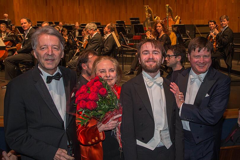 Peter Ruzicka, Eliette von Karajan, Daniil Trifonov und Christian Thielemann.