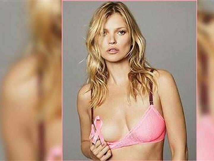Kate Moss präsentiert sich im sexy BH für den guten Zweck