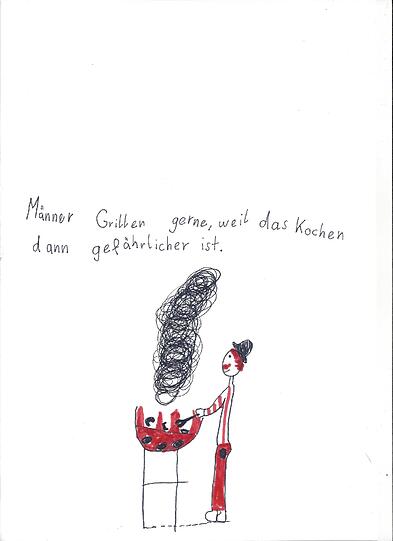 Witzige Einsichten und kleine Wahrheiten: Einige Sprüche hat Cordula Weidenbach von befreundeten Kindern (ab 5 Jahren) illustrieren lassen.