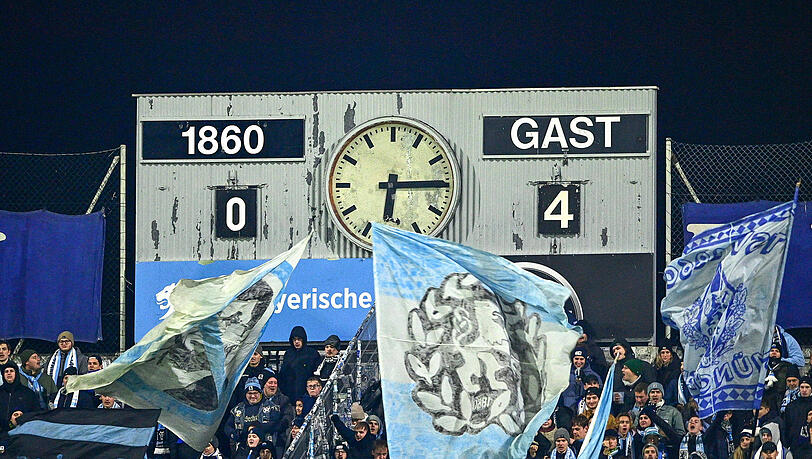 Sprach eine klare Sprache: Die Anzeigetafel im Grünwalder Stadion. Sprach eine klare Sprache: Die Anzeigetafel im Grünwalder Stadion.