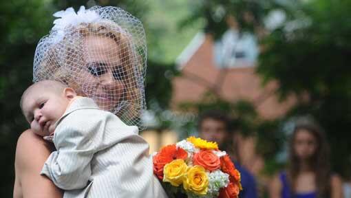 Er ist erst zwei Jahre alt und führt seine Mutter zum Traualtar: Logan wird in ein paar Wochen sterben. Darum verlegten seine Eltern ihre Hochzeit vor, damit er dabei ist. Er ist erst zwei Jahre alt und führt seine Mutter zum Traualtar: Logan wird in ein paar Wochen sterben. Darum verlegten seine Eltern ihre Hochzeit vor, damit er dabei ist.