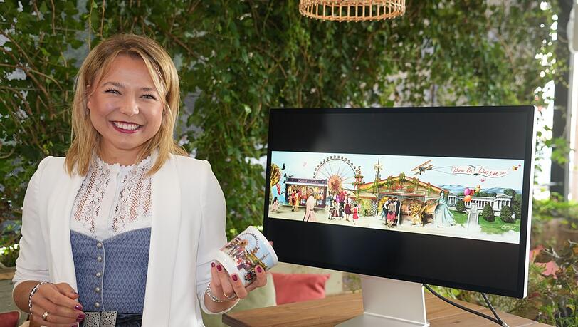 Das neue Wiesn-Haferl 2022 von Käfer hat die Münchner Künstlerin Carina Felicia Holtz digital gezeichnet.