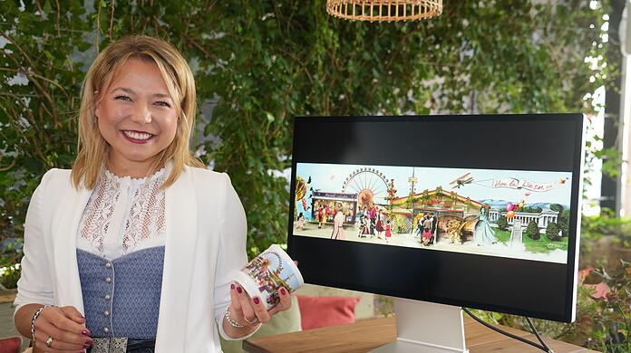 Das neue Wiesn-Haferl 2022 von Käfer hat die Münchner Künstlerin Carina Felicia Holtz digital gezeichnet.