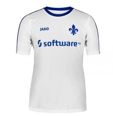 Die Lilien setzen auswärts auf ein schlichtes, weißes Jersey. Nur der Kragen ist in blau gehalten