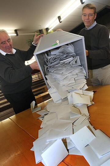 Wahlhelfer in Garmisch.