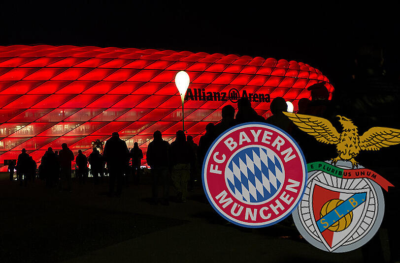 FC Bayern gegen Benfica Lissabon: Das Hinspiel des Champions-League-Viertelfinales findet in der Allianz Arena statt.