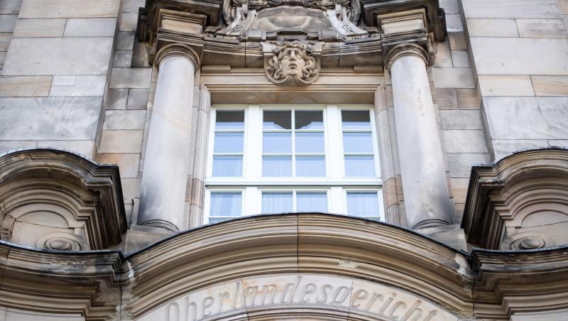 Außenfassade des Oberlandesgerichts in Düsseldorf. Außenfassade des Oberlandesgerichts in Düsseldorf.
