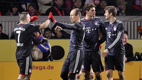 Lieferten in Mainz den Beweis ihrer Klasse ab: Ribéry, Robben, Gomez und Müller.