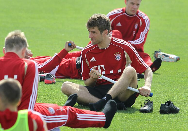 Impressionen aus dem Bayern-Trainingslager in Doha.
