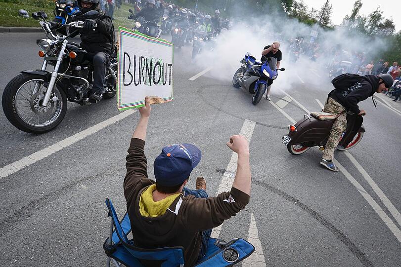 Die Biker-Saison wird in Kulmbach eröffnet: Die Bilder von der 14. Motorrad-Sternfahrt.
