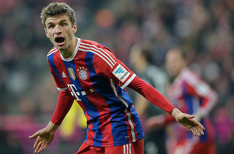 "Es ist auch mal wieder ganz schön, dass man nicht gegen einen 15-Mann-Abwehrriegel mit Bus im eigenen Strafraum anrennen muss." (Dreifach-Torschütze Thomas Müller zur mutigen Ausrichtung der Frankfurter)
