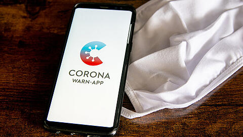 Ein Foto von der deutschen Corona-Warn-App