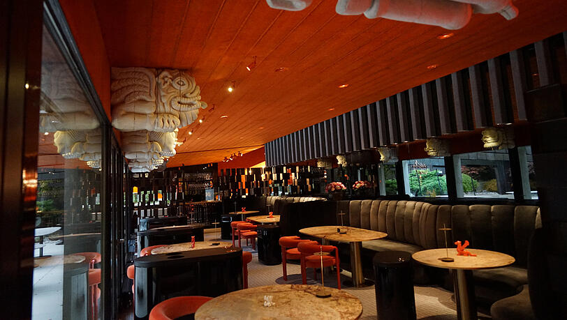 Das À-la-carte-Restaurant DNA mit 30 Plätzen. Das À-la-carte-Restaurant DNA mit 30 Plätzen.