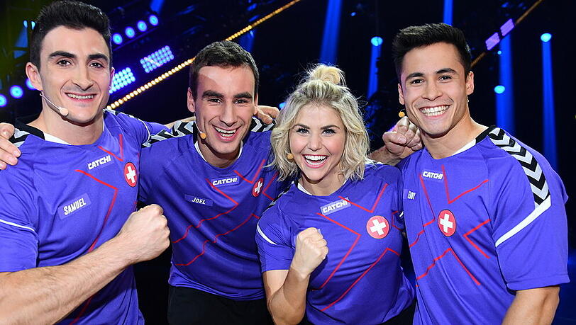 Mit ihrem Männer-Team will Beatrice Egli den Sieg für die Schweiz holen. Mit ihrem Männer-Team will Beatrice Egli den Sieg für die Schweiz holen.
