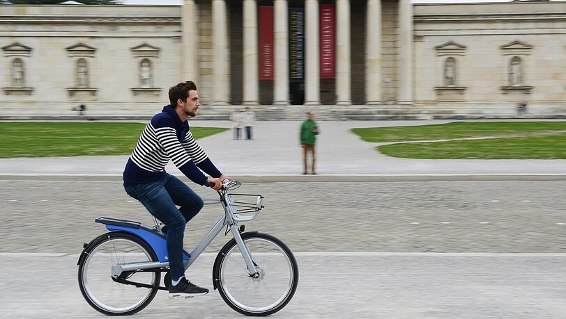 Gehört wohl bald nicht mehr zum Stadtbild: ein MVG-Leihrad-Radler.