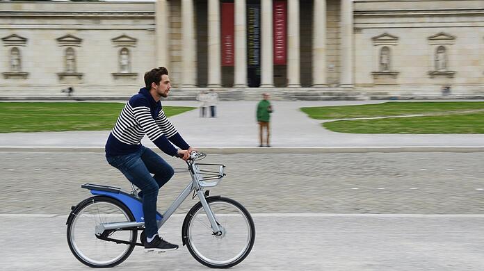 Gehört wohl bald nicht mehr zum Stadtbild: ein MVG-Leihrad-Radler.